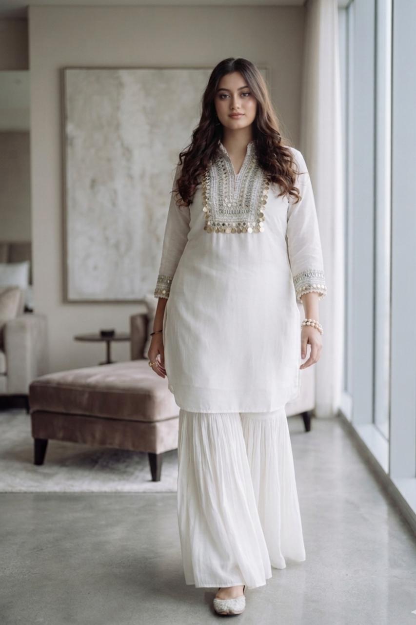 Coin Sharara Suit Set