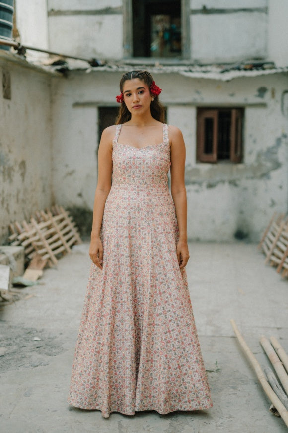 Light Peach Anarkali