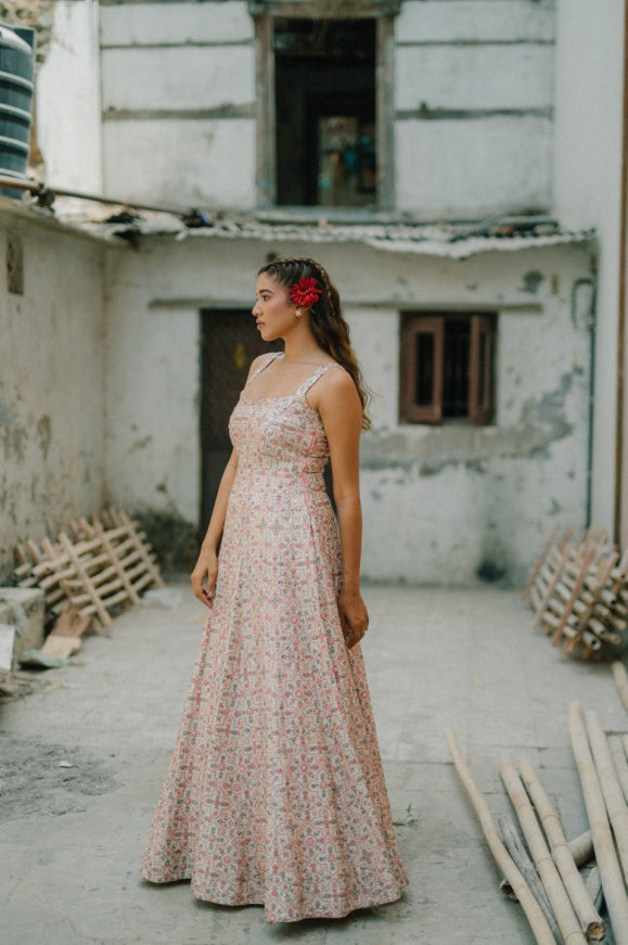 Light Peach Anarkali