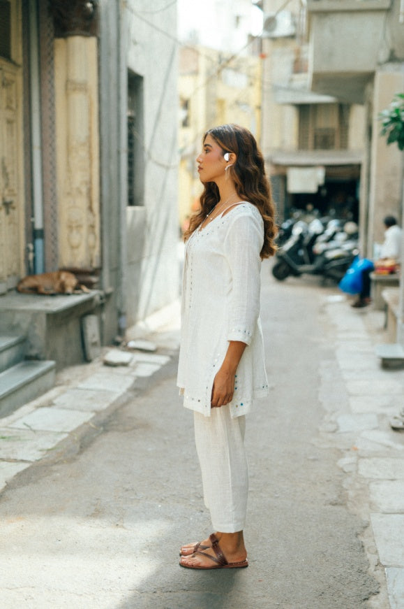 Aari And Mirror Work Jacket Co-Ord Set